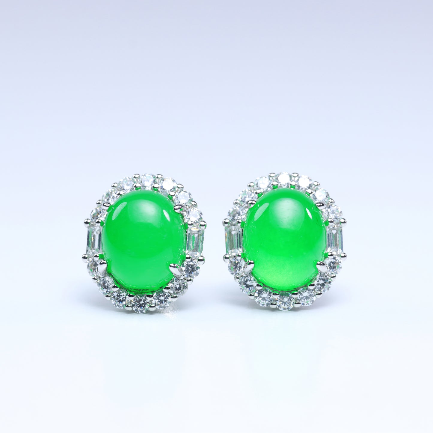 #LE0040#  Earrings with Jade  – Natural Jade Texture Design