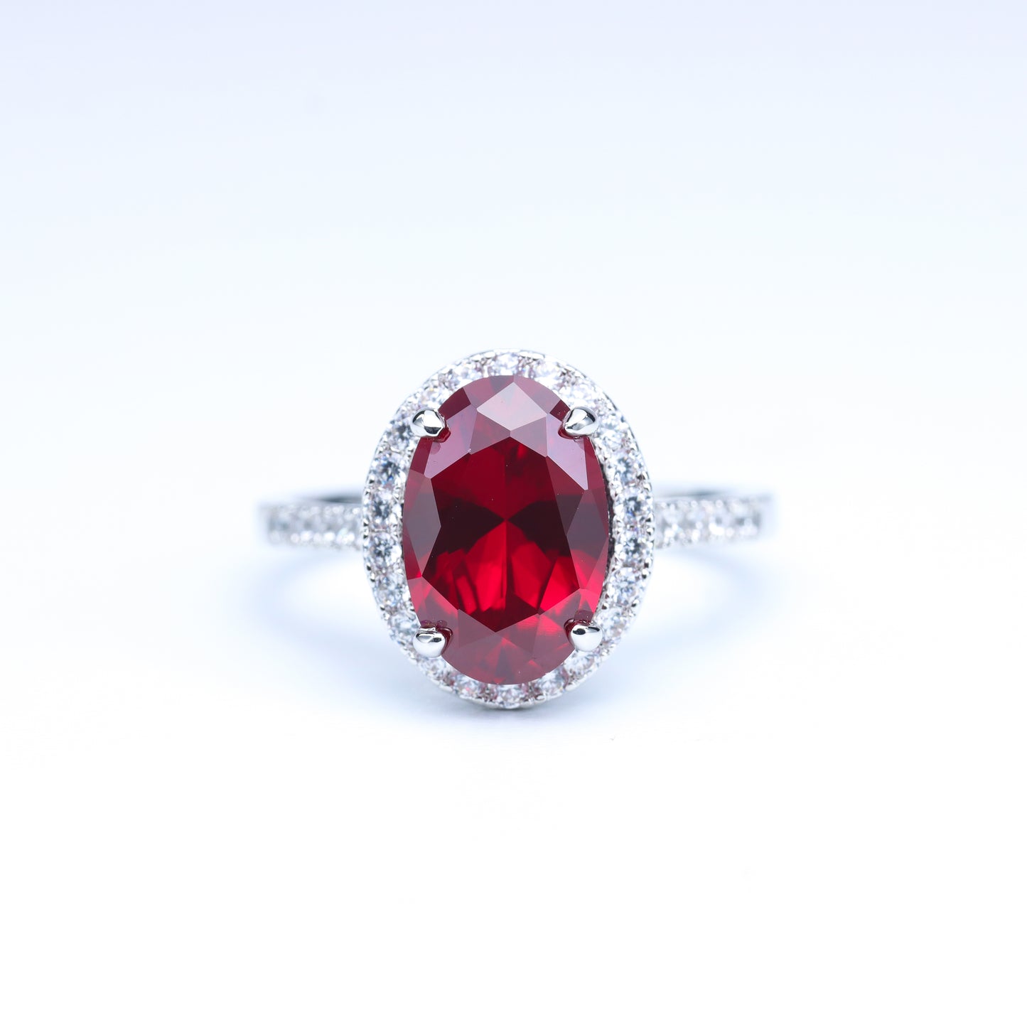 #HJ0072#  Ring with Ruby – Elegant Oval Design