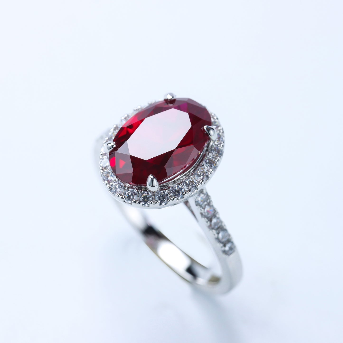 #HJ0072#  Ring with Ruby – Elegant Oval Design
