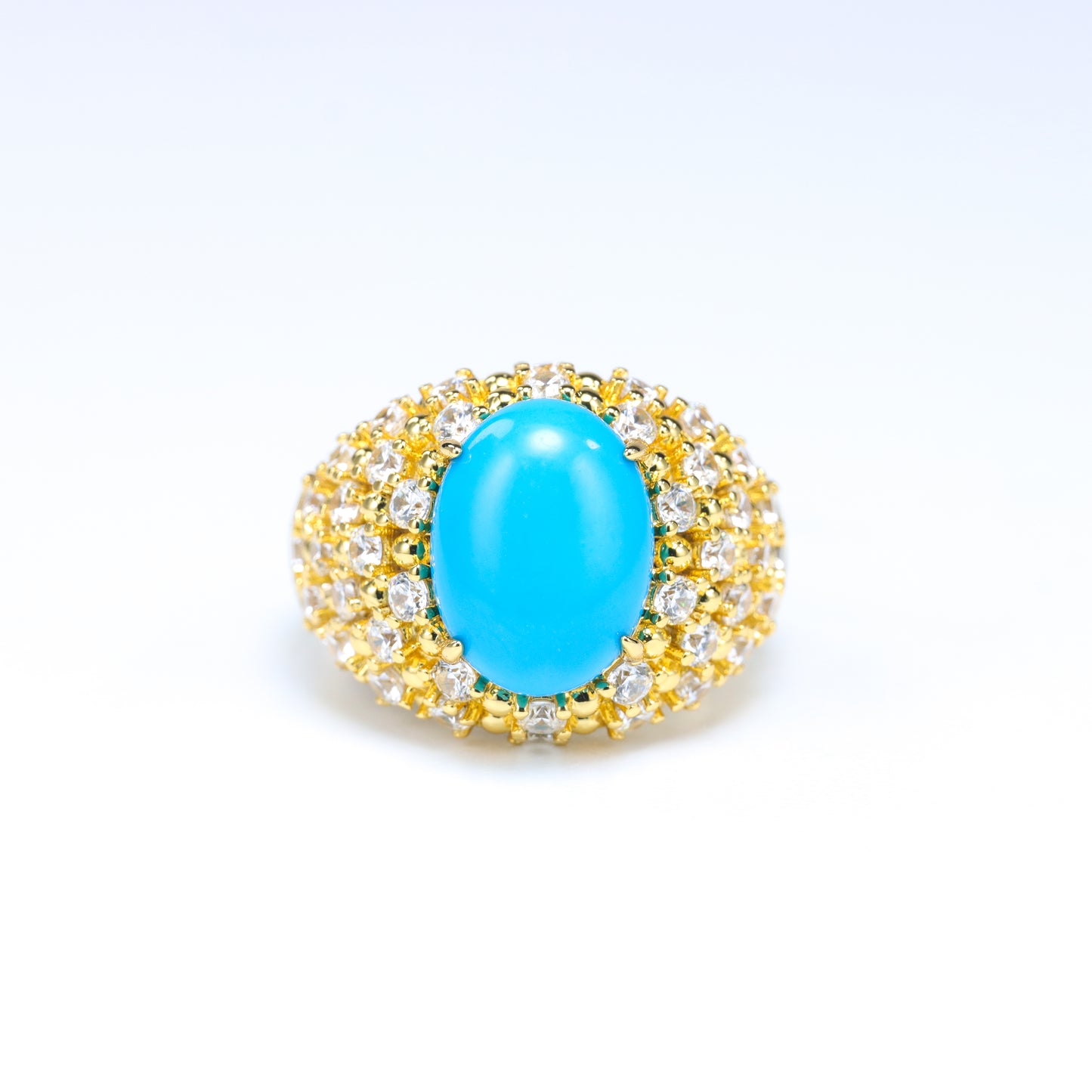 #LJ0103# Zircon Ring with Turquoise