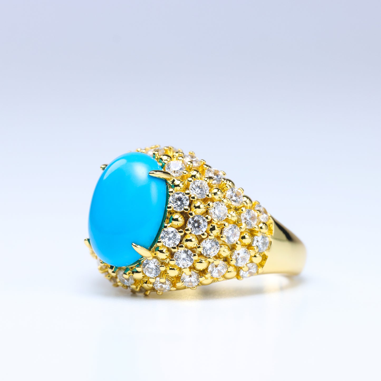 #LJ0103# Zircon Ring with Turquoise