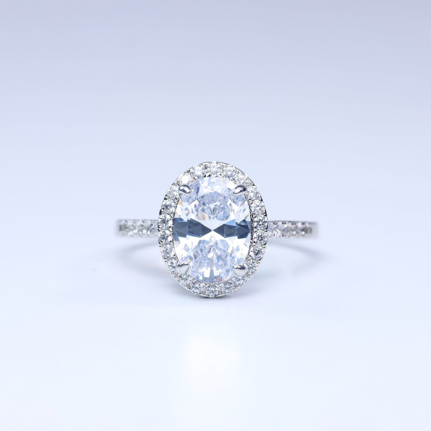#BJ0013# 2-Carat Diamond 24K Gold-Plated Zirconia Ring
