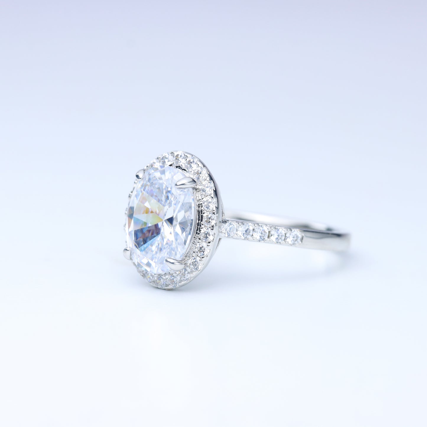 #BJ0013# 2-Carat Diamond 24K Gold-Plated Zirconia Ring