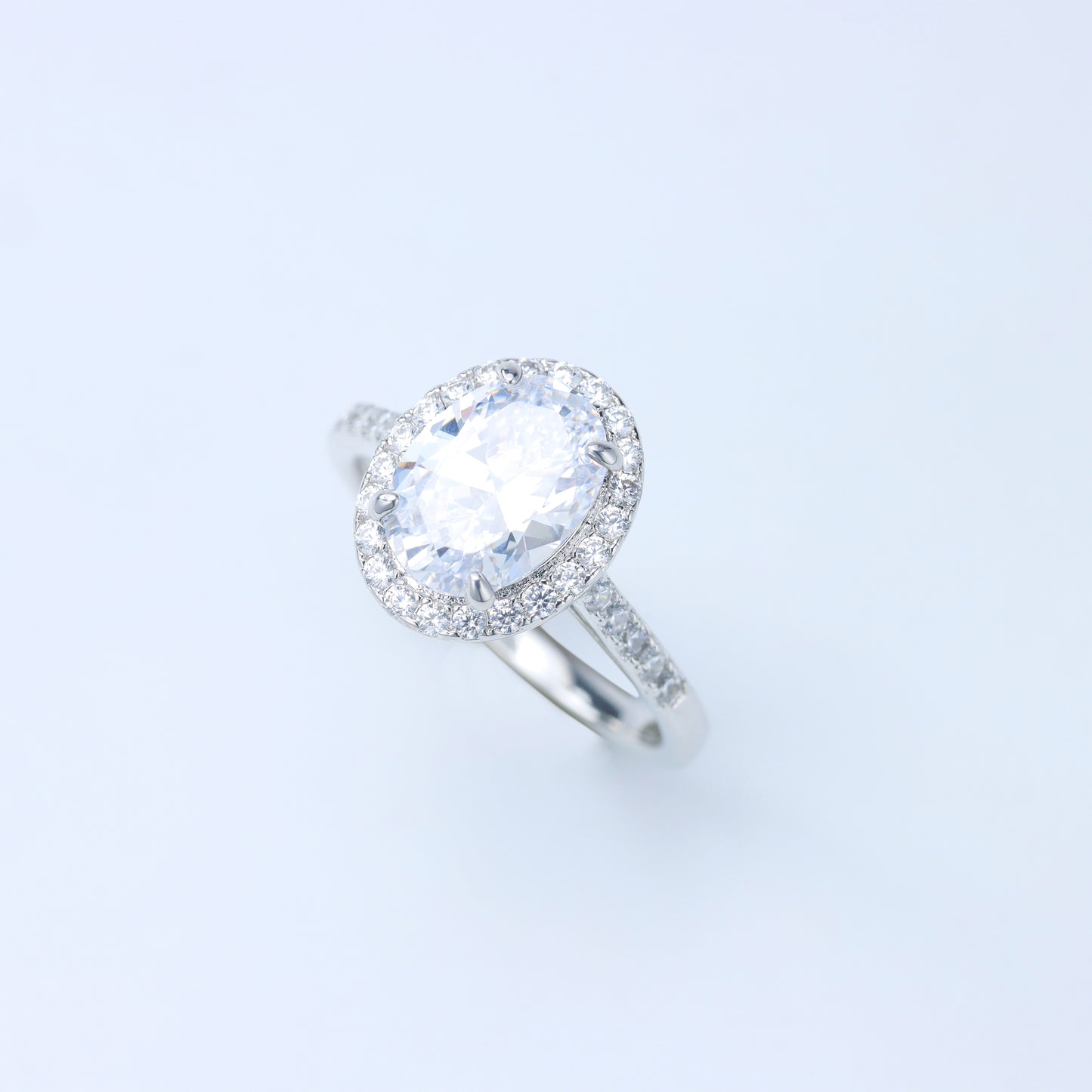 #BJ0013# 2-Carat Diamond 24K Gold-Plated Zirconia Ring