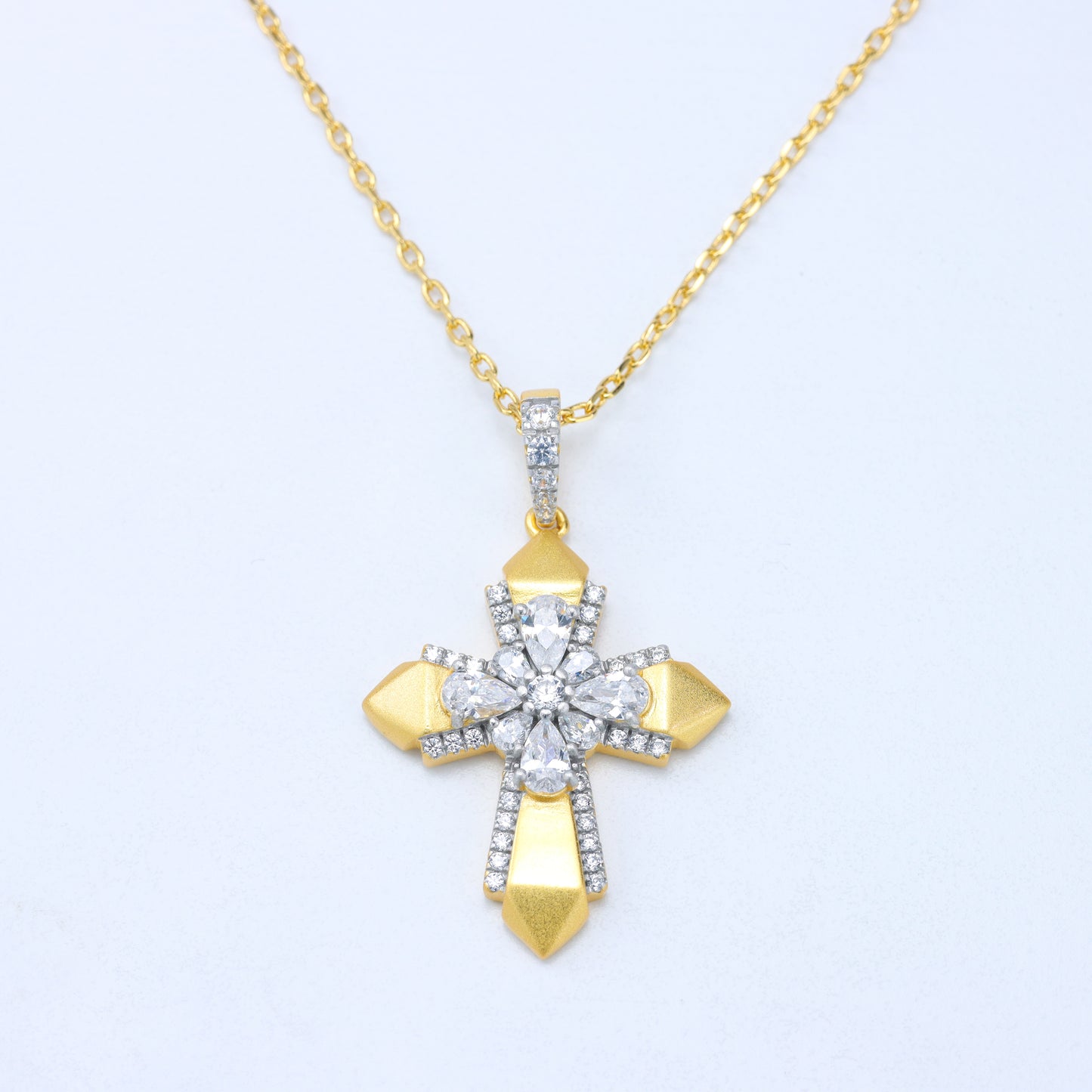 #BD0016#  Cross Pendant Necklace, including Chain