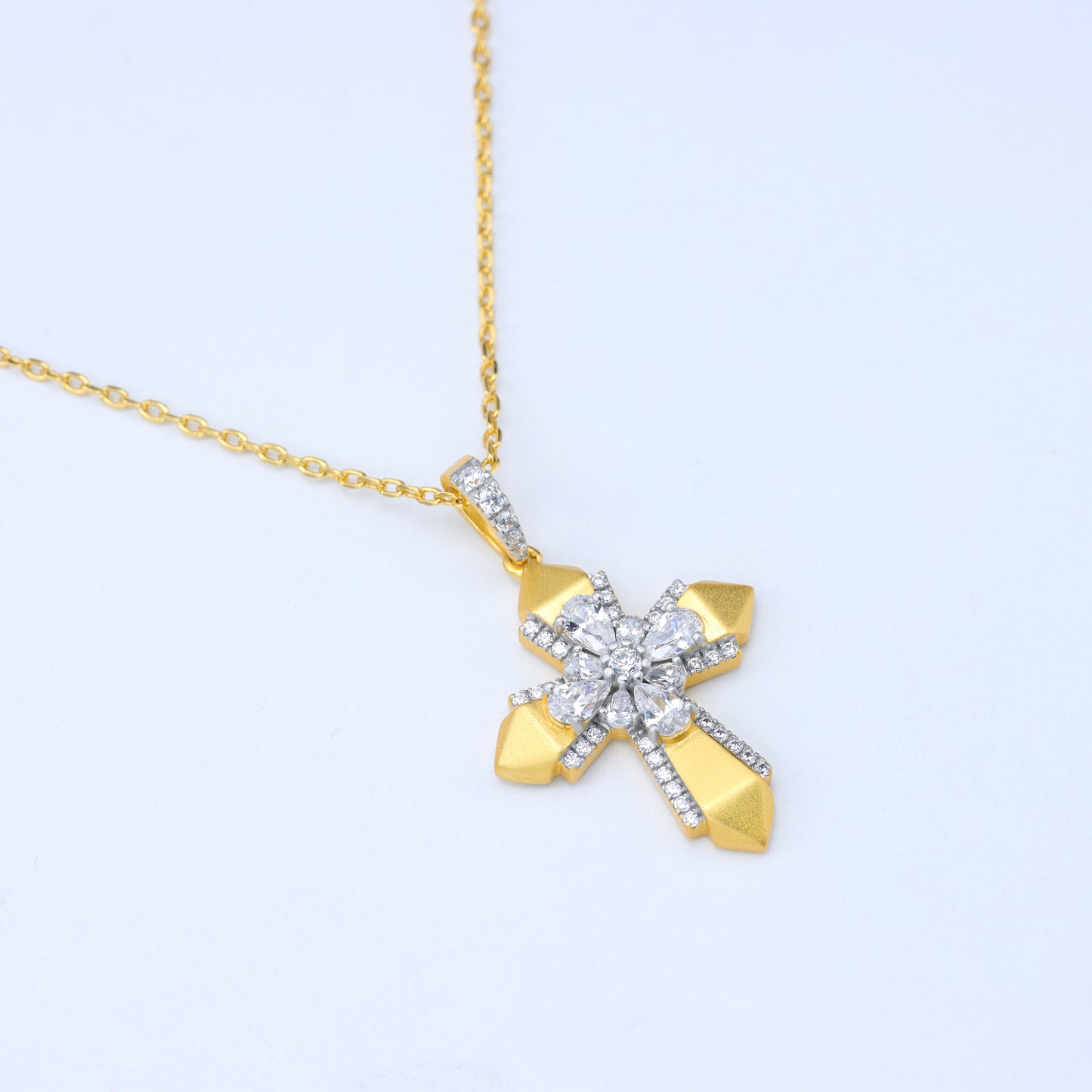 #BD0016#  Cross Pendant Necklace, including Chain