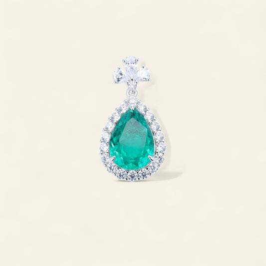 #LD0175# Pendant with Pear-Shaped Paraiba Gemstone