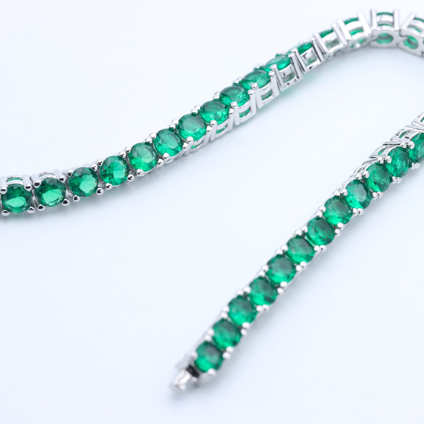 #LS0161#  Bracelet with Emeralds | 16cm / 17cm / 18cm