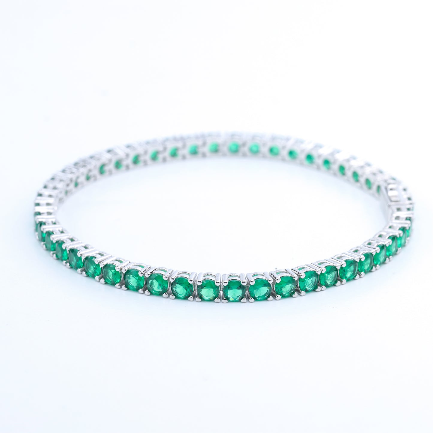 #LS0161#  Bracelet with Emeralds | 16cm / 17cm / 18cm
