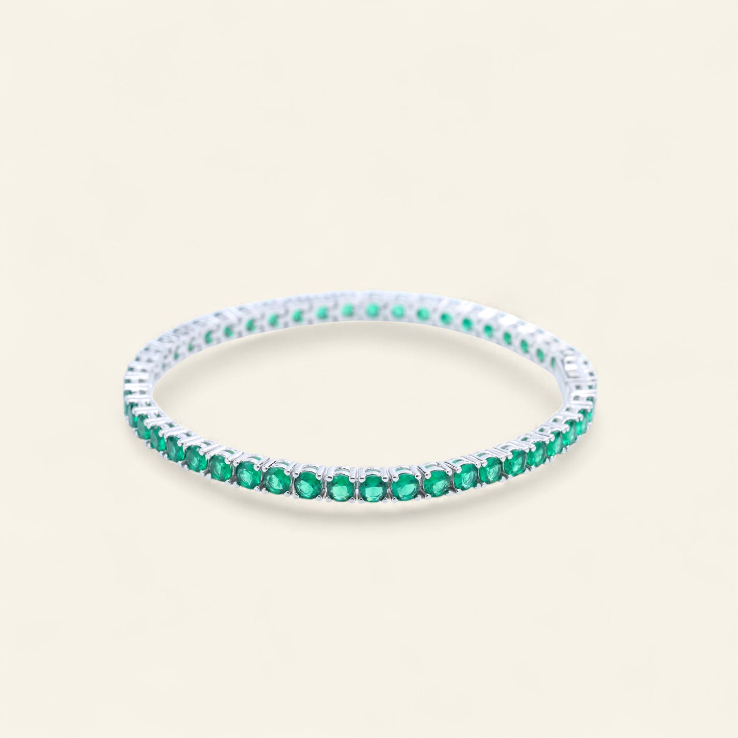#LS0161#  Bracelet with Emeralds | 16cm / 17cm / 18cm