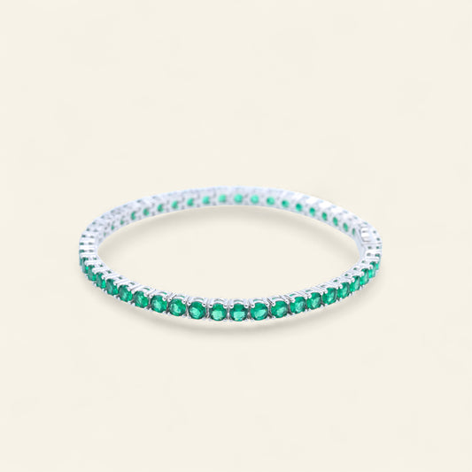 #LS0161#  Bracelet with Emeralds | 16cm / 17cm / 18cm