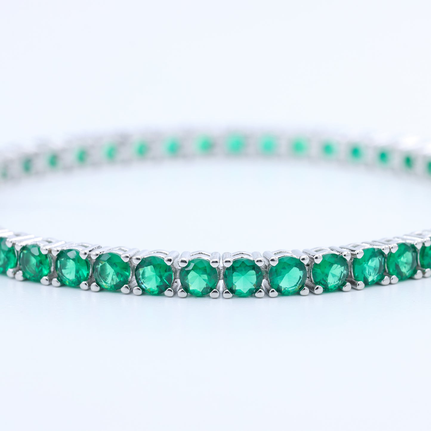 #LS0161#  Bracelet with Emeralds | 16cm / 17cm / 18cm