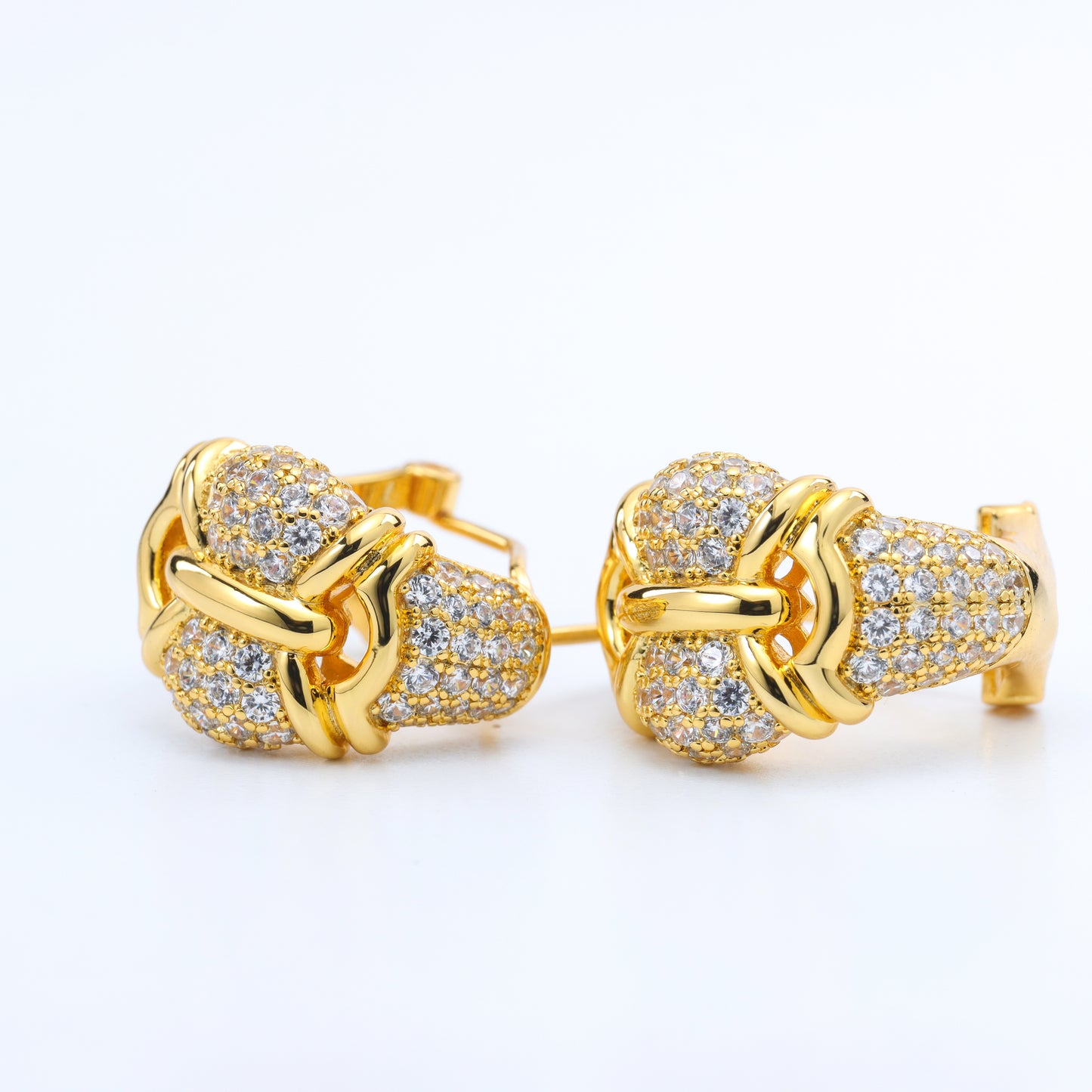 #BE0234# Zircon Stud Earrings – Medieval Retro Style