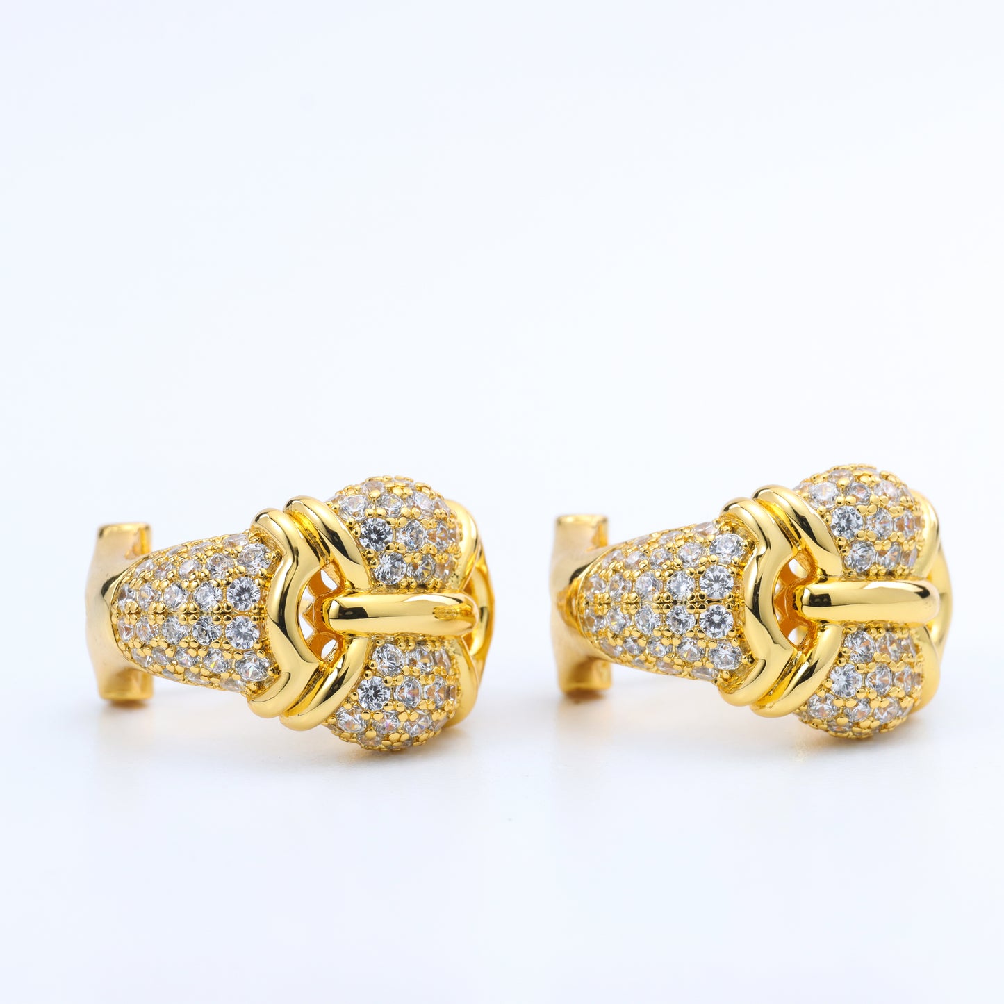 #BE0234# Zircon Stud Earrings – Medieval Retro Style