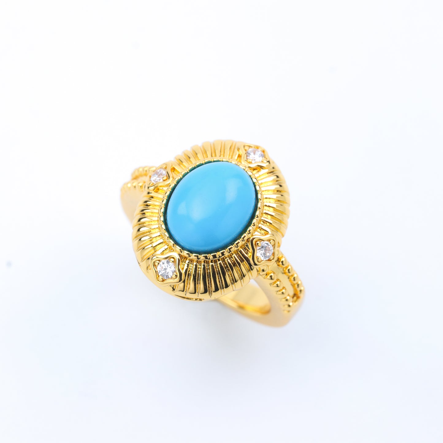 #RE120012# Vintage-Style Ring with Turquoise