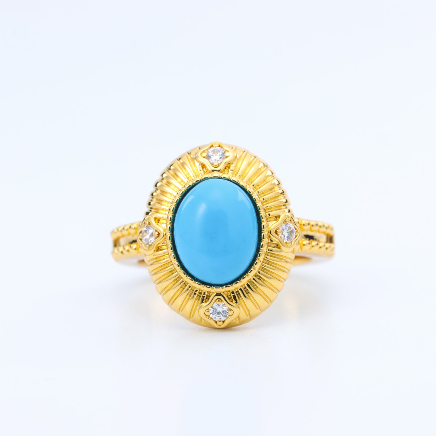 #RE120012# Vintage-Style Ring with Turquoise