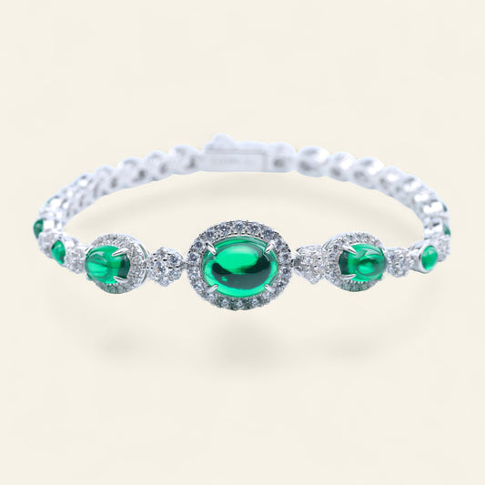 #BE120012# Bracelet with Zircon Flower Accents