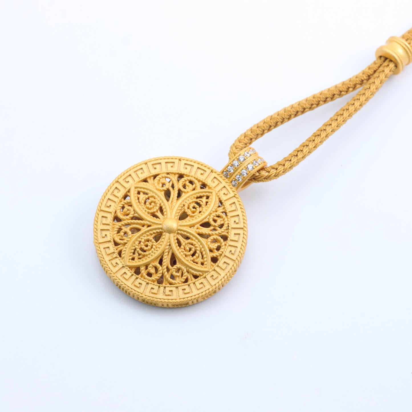 #NL120048# Necklace with Zircon & Ruby Pendant
