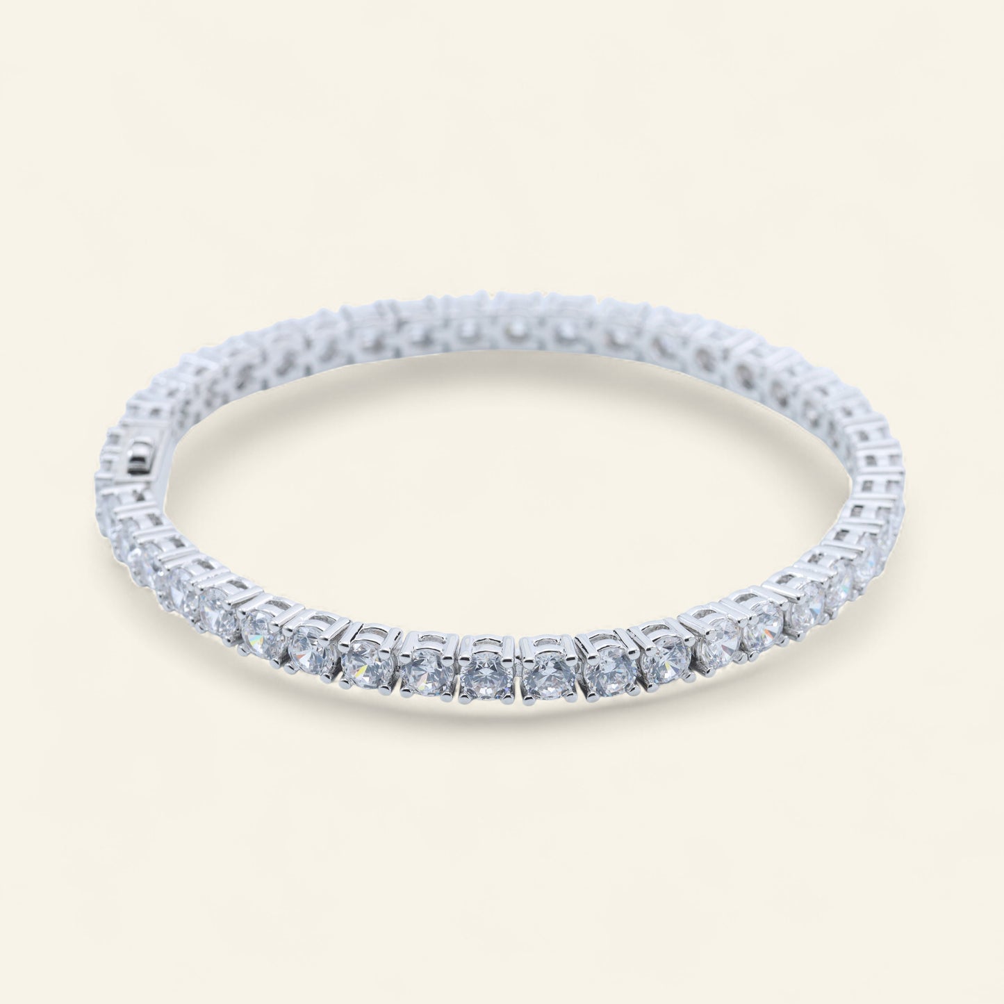 #B1705#  Zircon Tennis Bracelet – Elegant Round