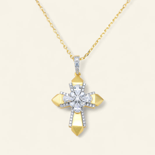 #BD0016#  Cross Pendant Necklace, including Chain